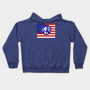 donald trump american flag Kids Hoodie